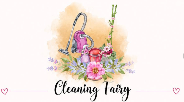 Cleaning Fairy floral pink cleaning logo